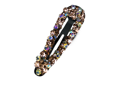 Large Glitter Snap Hair Clip - Pink