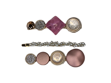 Mix & Match Pearl Hair Clip Pack - Pink